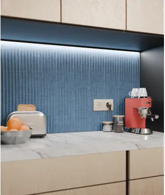 Panel decorativo Wpc Azul Textil